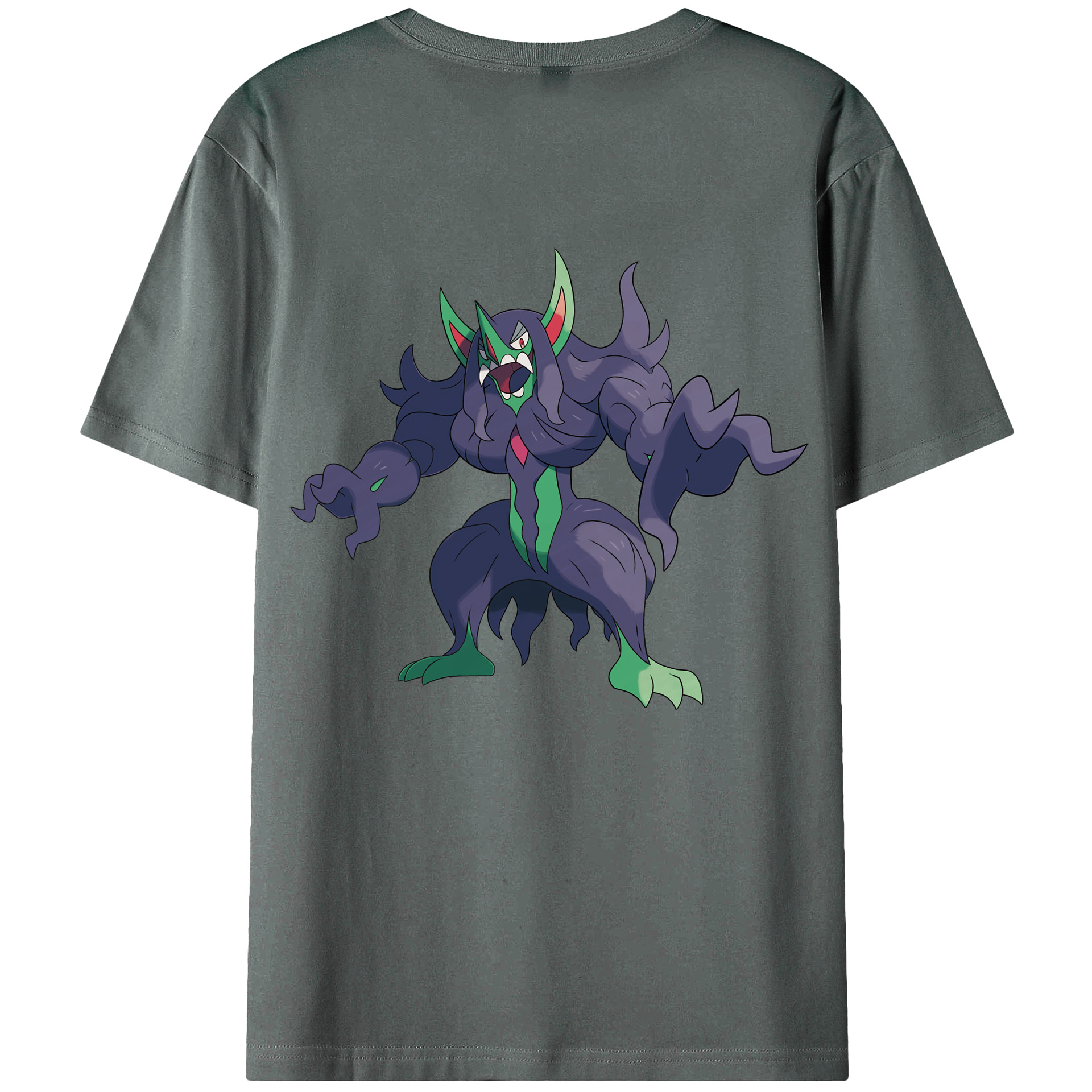 （画像用） ポケットモンスター Pokémon 綿100％ メンズ半袖Tシャツ（バックプリント） 通気性